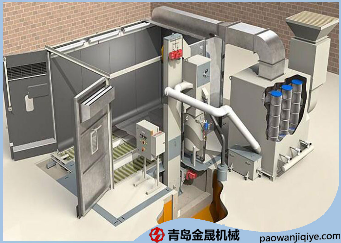 刮板回收喷砂房